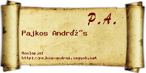 Pajkos András névjegykártya